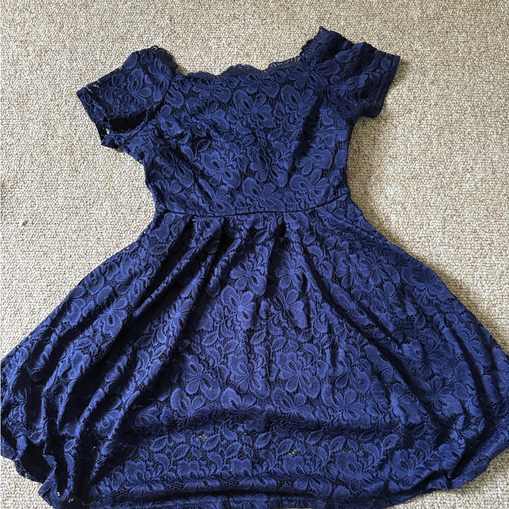 Navy Lace Dress